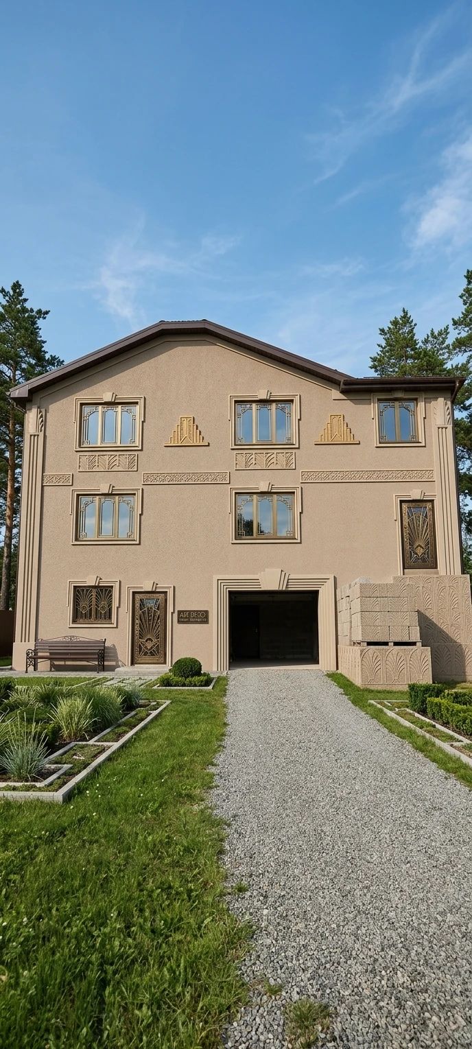 Дизайн фасада в стиле Ар-деко — Фасад от нейросети AI Facade