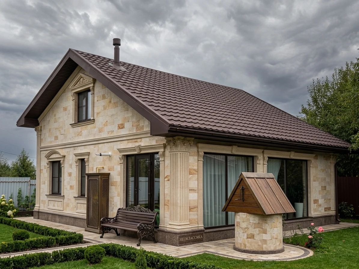 Дизайн фасада в стиле Неоклассика — Фасад от нейросети AI Facade