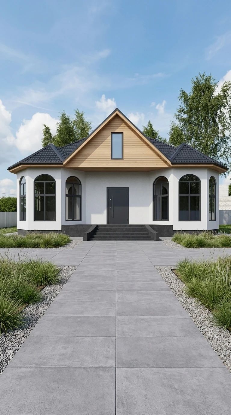 Дизайн фасада в стиле Минимализм — Фасад от нейросети AI Facade