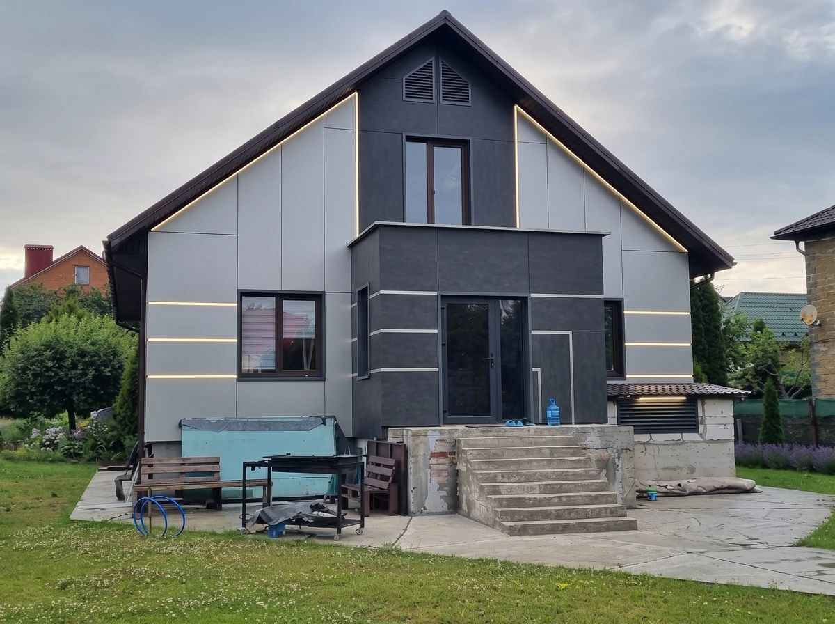 Дизайн фасада в стиле Хай-тек — Фасад от нейросети AI Facade