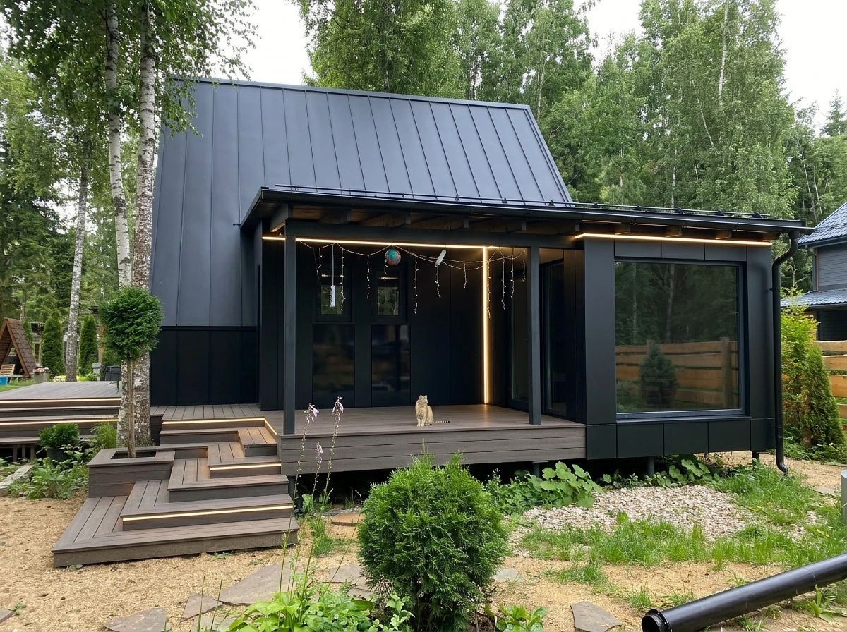 Дизайн фасада в стиле Блэктек — Фасад от нейросети AI Facade