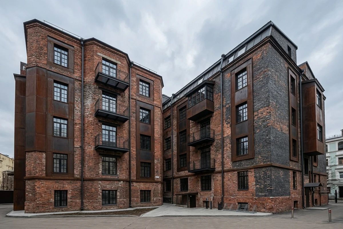Дизайн фасада в стиле Лофт — фото фасада от нейросети AI Facade