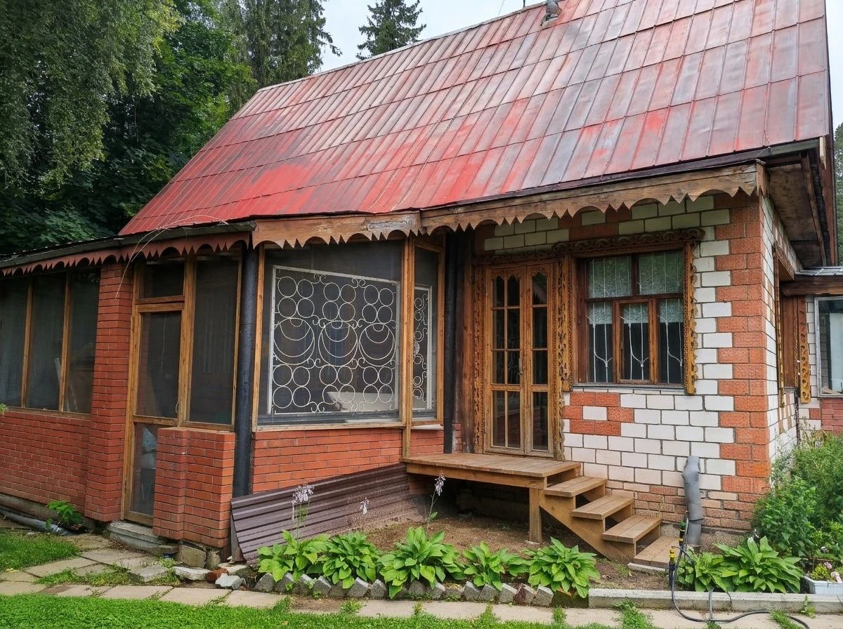 Дизайн фасада в стиле Деревенский — Фасад от нейросети AI Facade