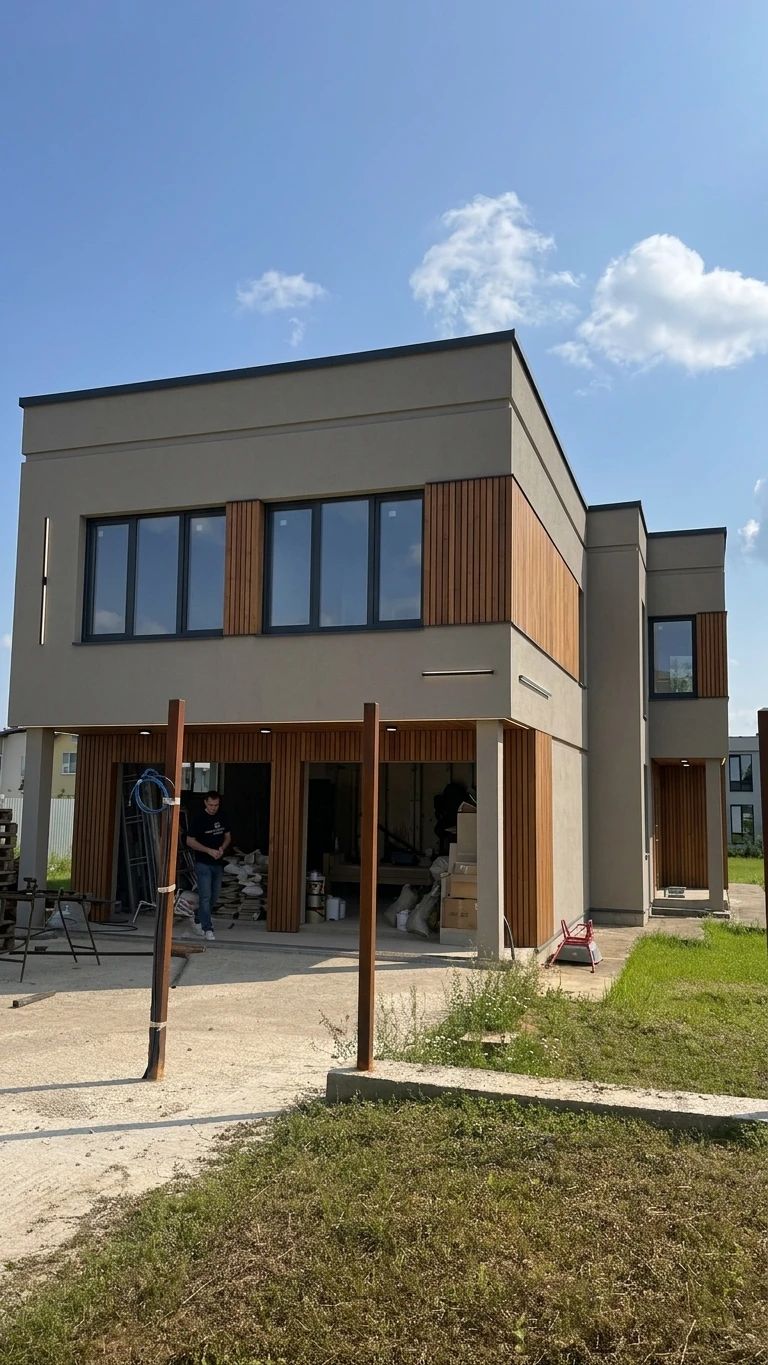Дизайн фасада в стиле Хай-тек — Фасад от нейросети AI Facade