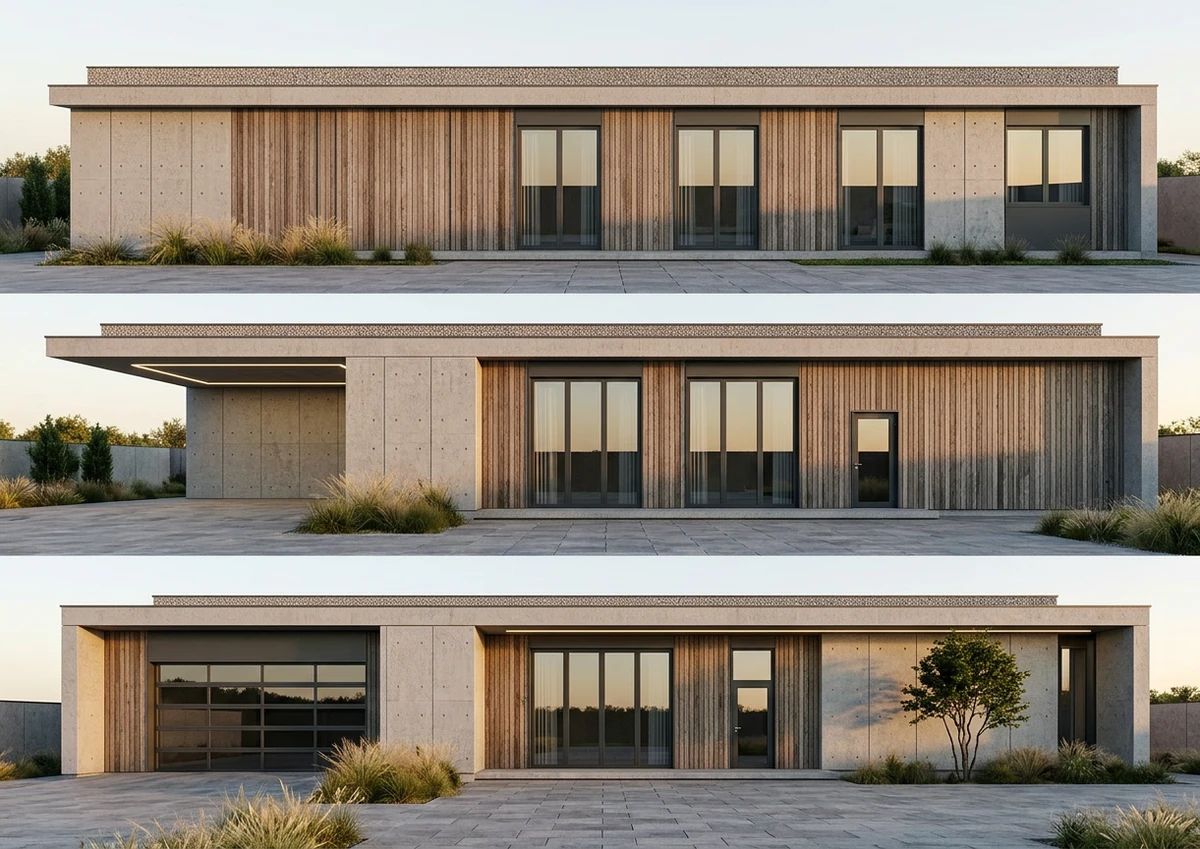 Дизайн фасада в стиле Современный — Фасад от нейросети AI Facade