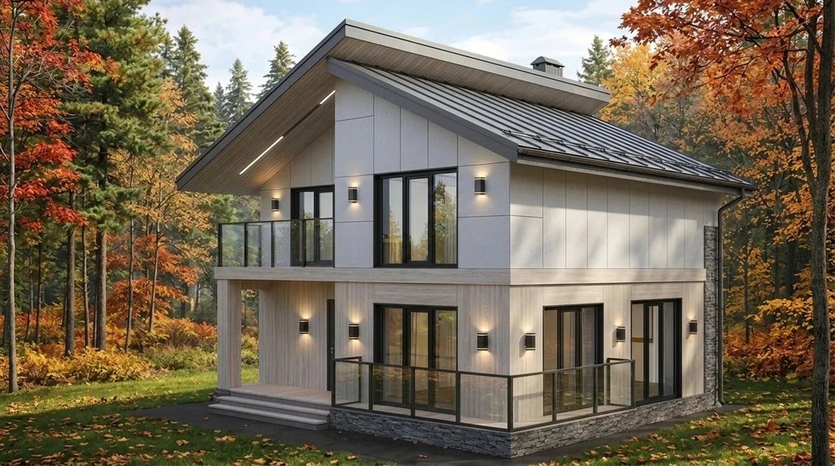 Дизайн фасада в стиле Современный — Фасад от нейросети AI Facade