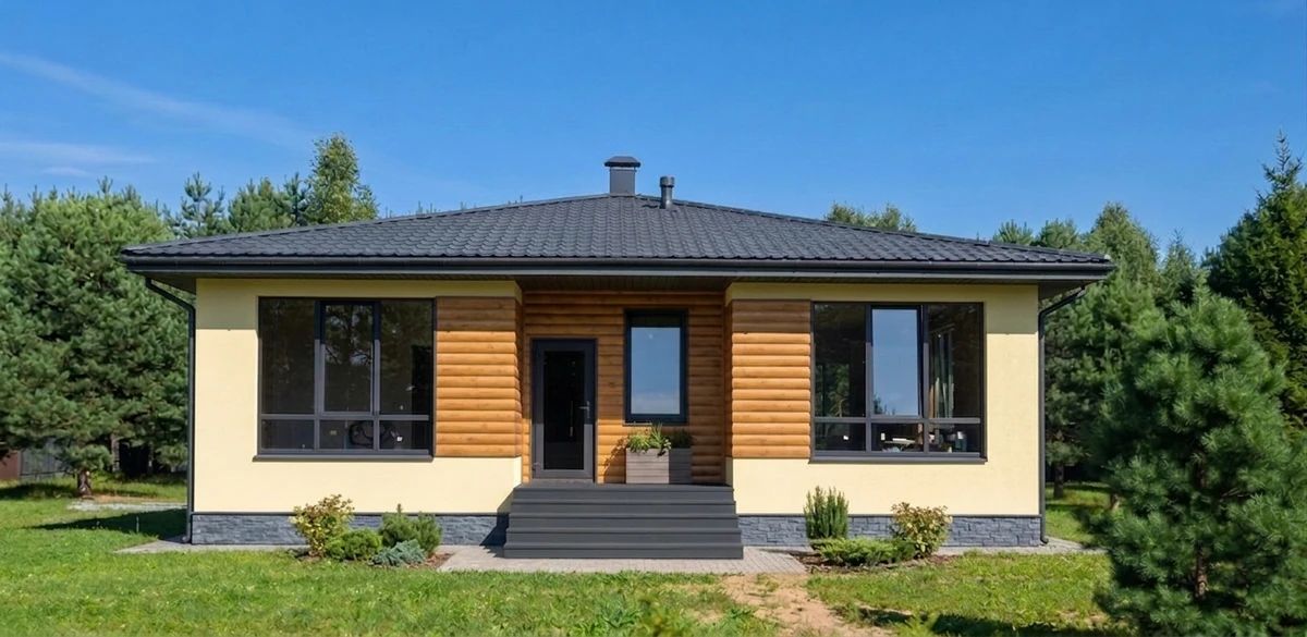 Дизайн фасада в стиле Современный — Фасад от нейросети AI Facade