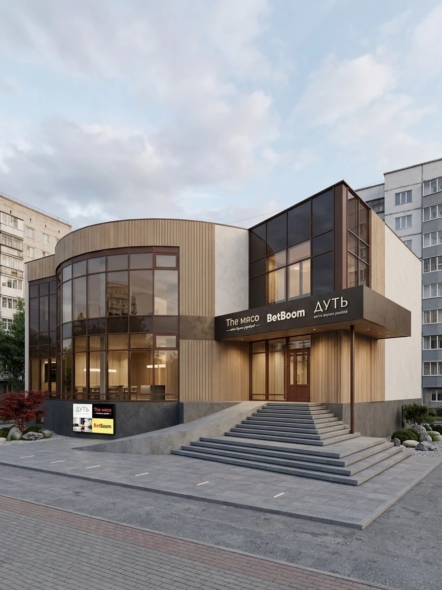 Дизайн фасада в стиле Японский минимализм — Фасад от нейросети AI Facade