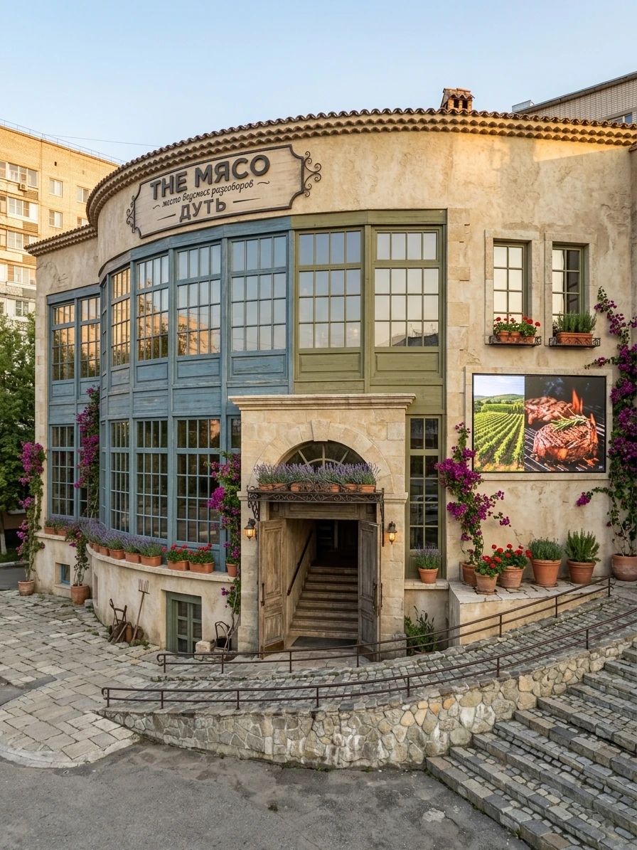 Дизайн фасада в стиле Прованс — Фасад от нейросети AI Facade
