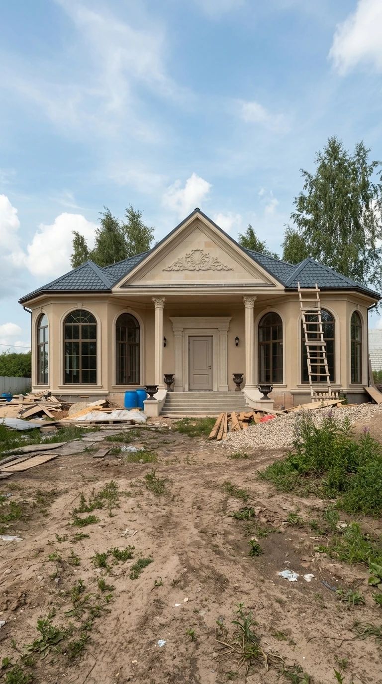 Дизайн фасада в стиле Классический — фото от нейросети AI Facade
