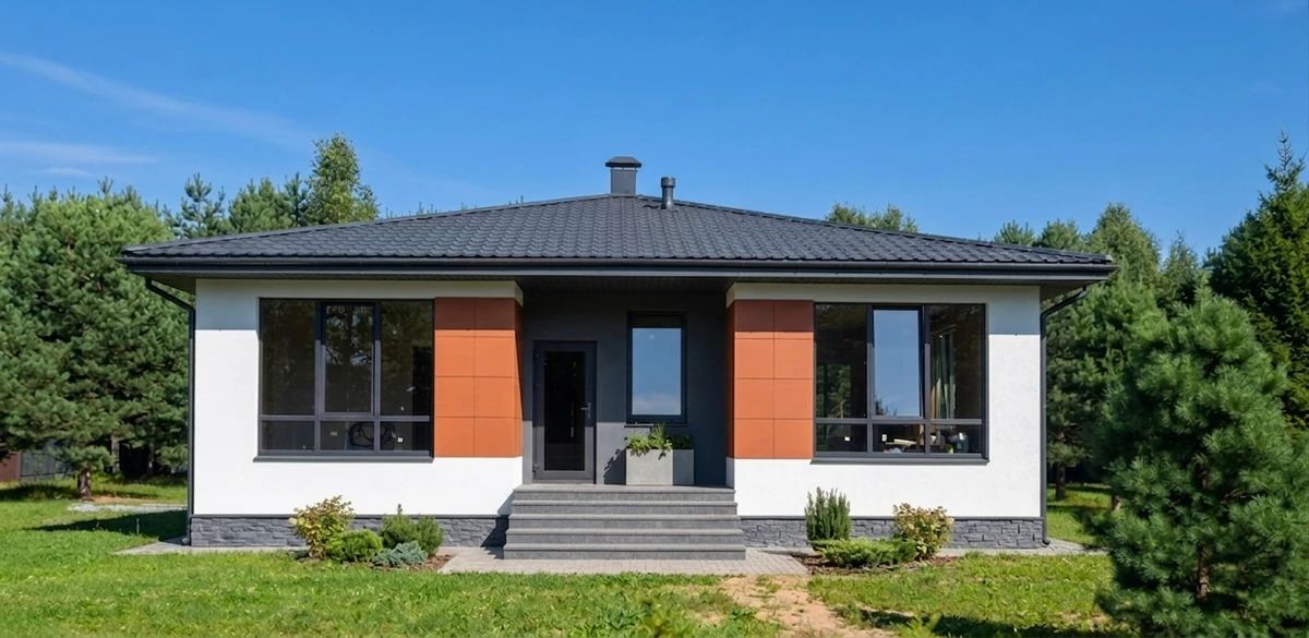 Дизайн фасада в стиле Современный — Фасад от нейросети AI Facade