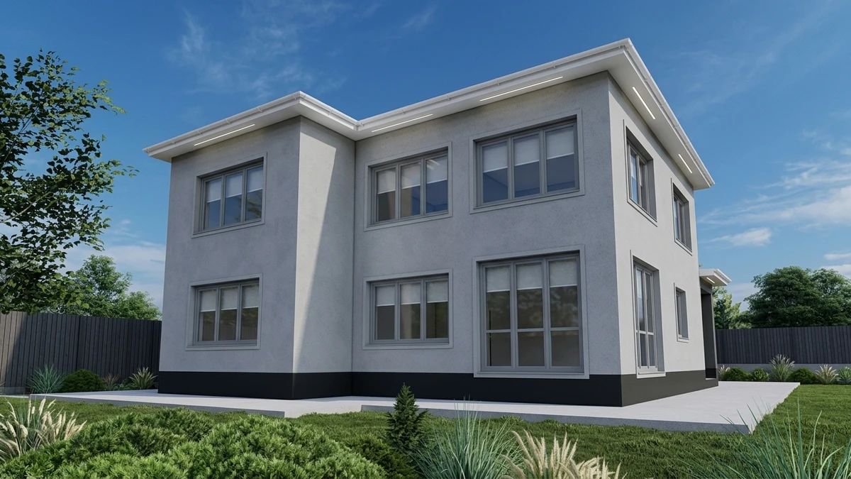 Дизайн фасада в стиле Минимализм — Фасад от нейросети AI Facade