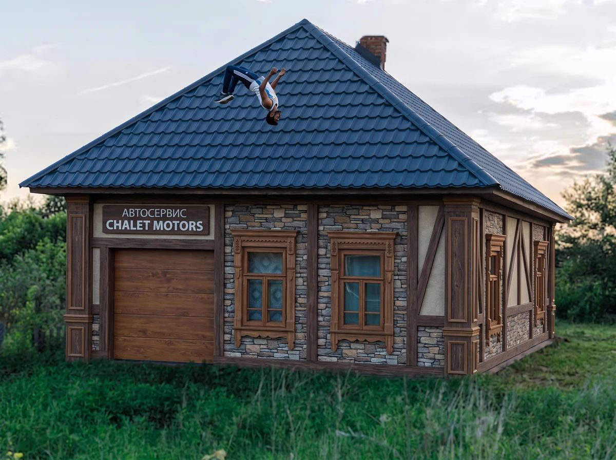 Дизайн фасада в стиле Шале — фото фасада от нейросети AI Facade