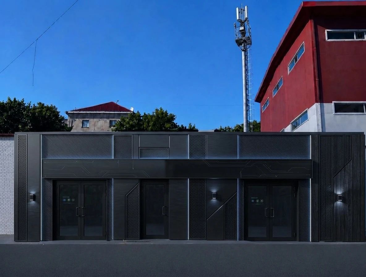 Дизайн фасада в стиле Блэктек — Фасад от нейросети AI Facade