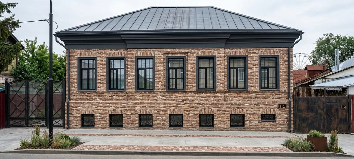 Дизайн фасада в стиле Лофт — фото фасада от нейросети AI Facade