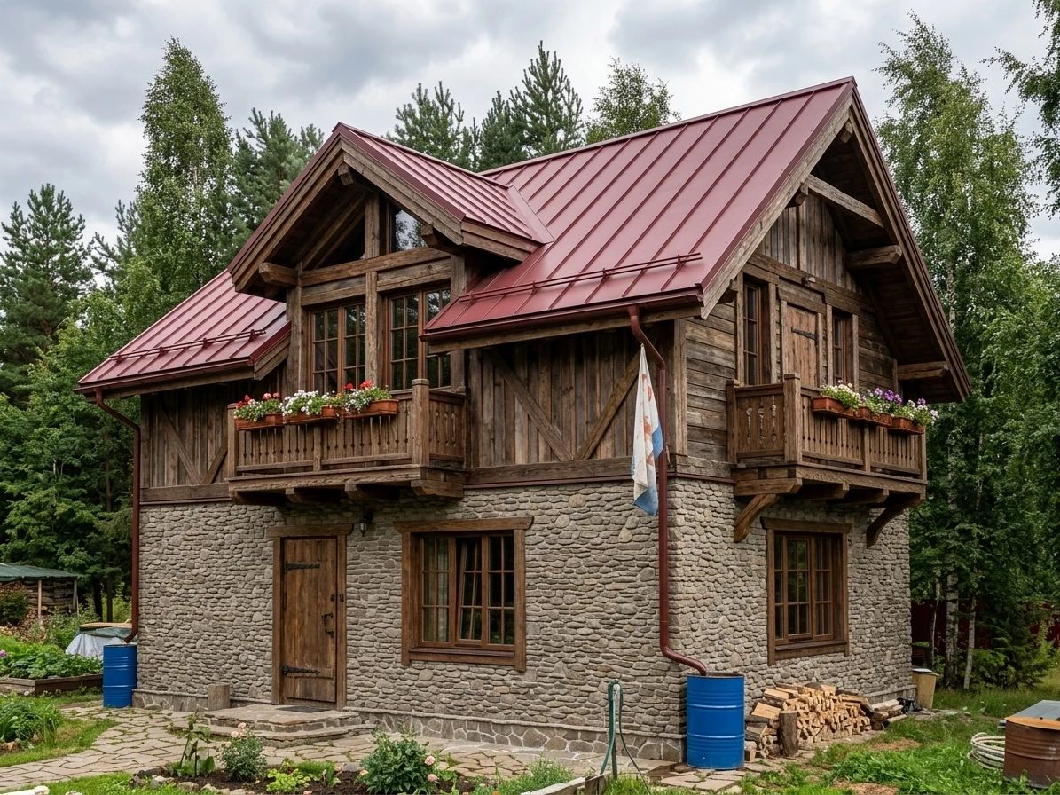 Дизайн фасада в стиле Шале — фото фасада от нейросети AI Facade