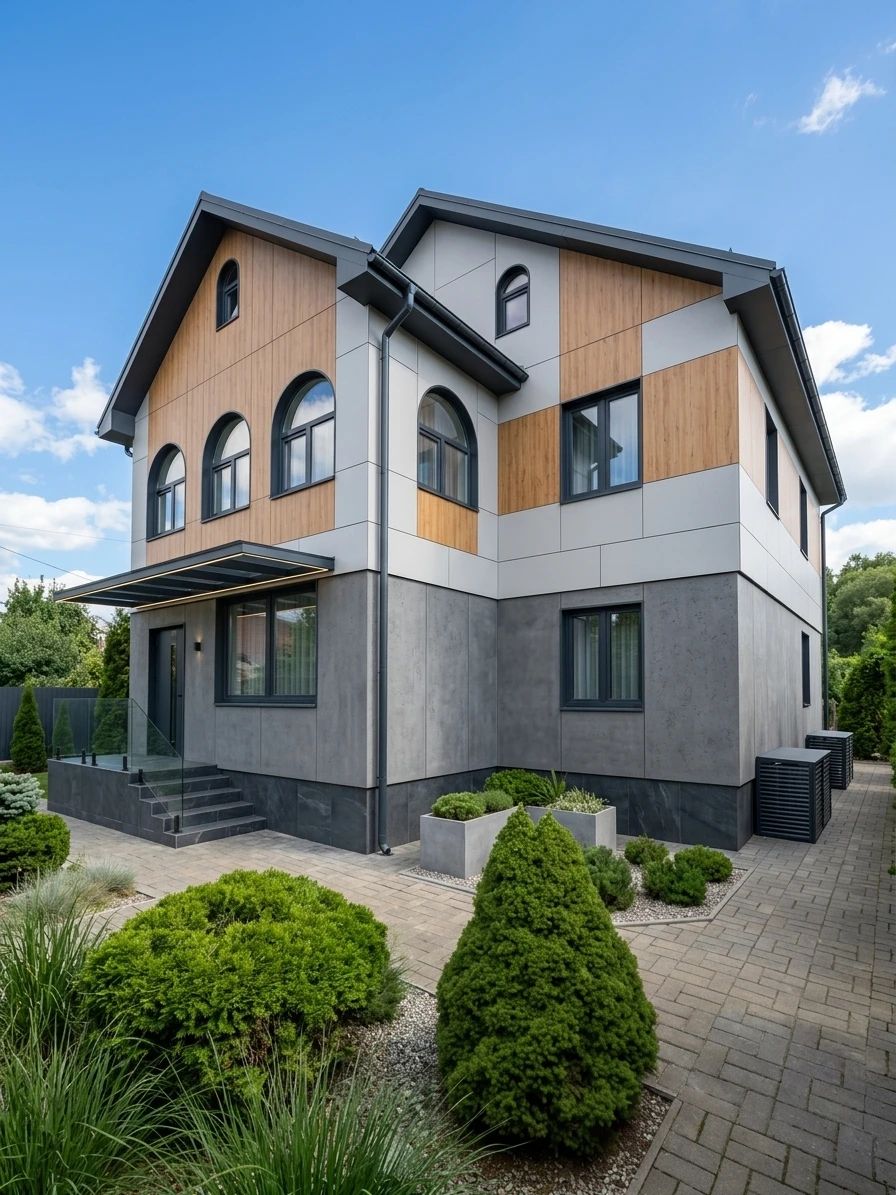 Дизайн фасада в стиле Современный — Фасад от нейросети AI Facade
