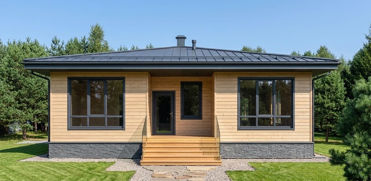 Дизайн фасада в стиле Современный — Фасад от нейросети AI Facade
