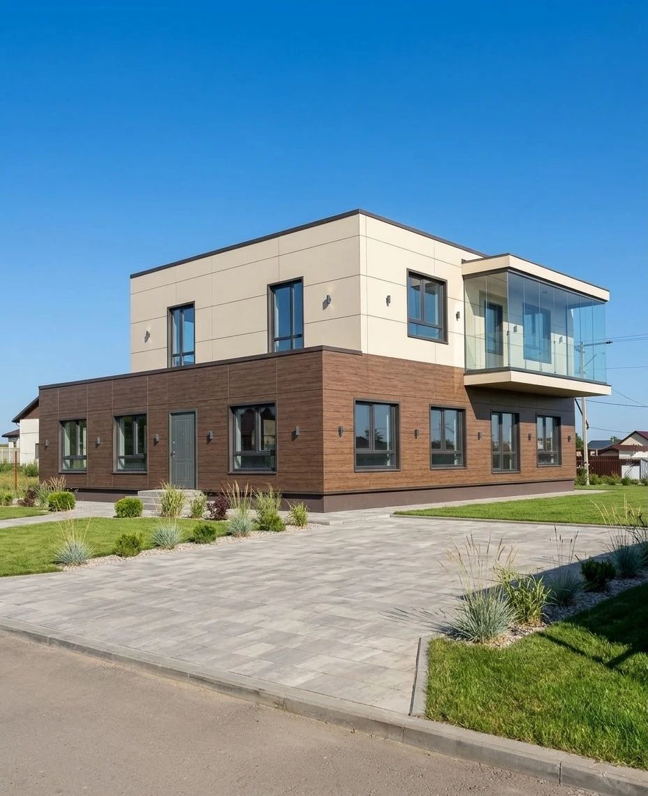 Дизайн фасада в стиле Минимализм — Фасад от нейросети AI Facade