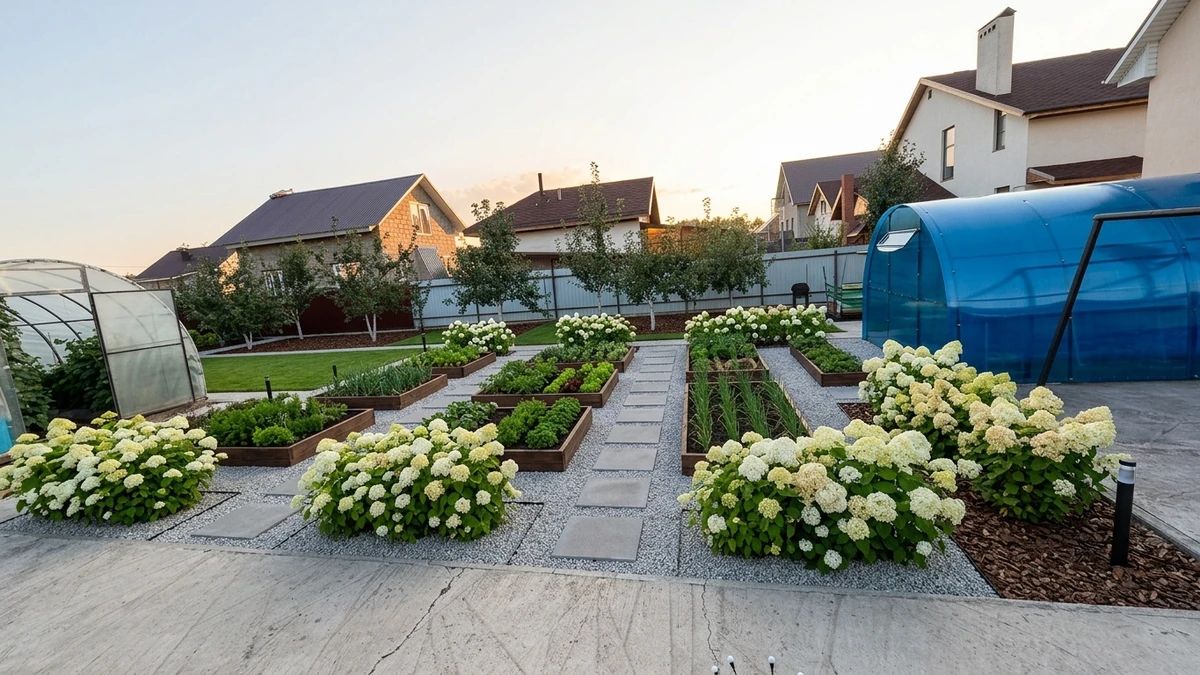 Дизайн участка в стиле Минимализм — фото участка от нейросети AI Facade