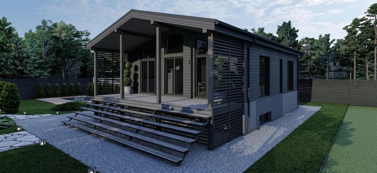 Дизайн фасада в стиле Современный — Фасад от нейросети AI Facade