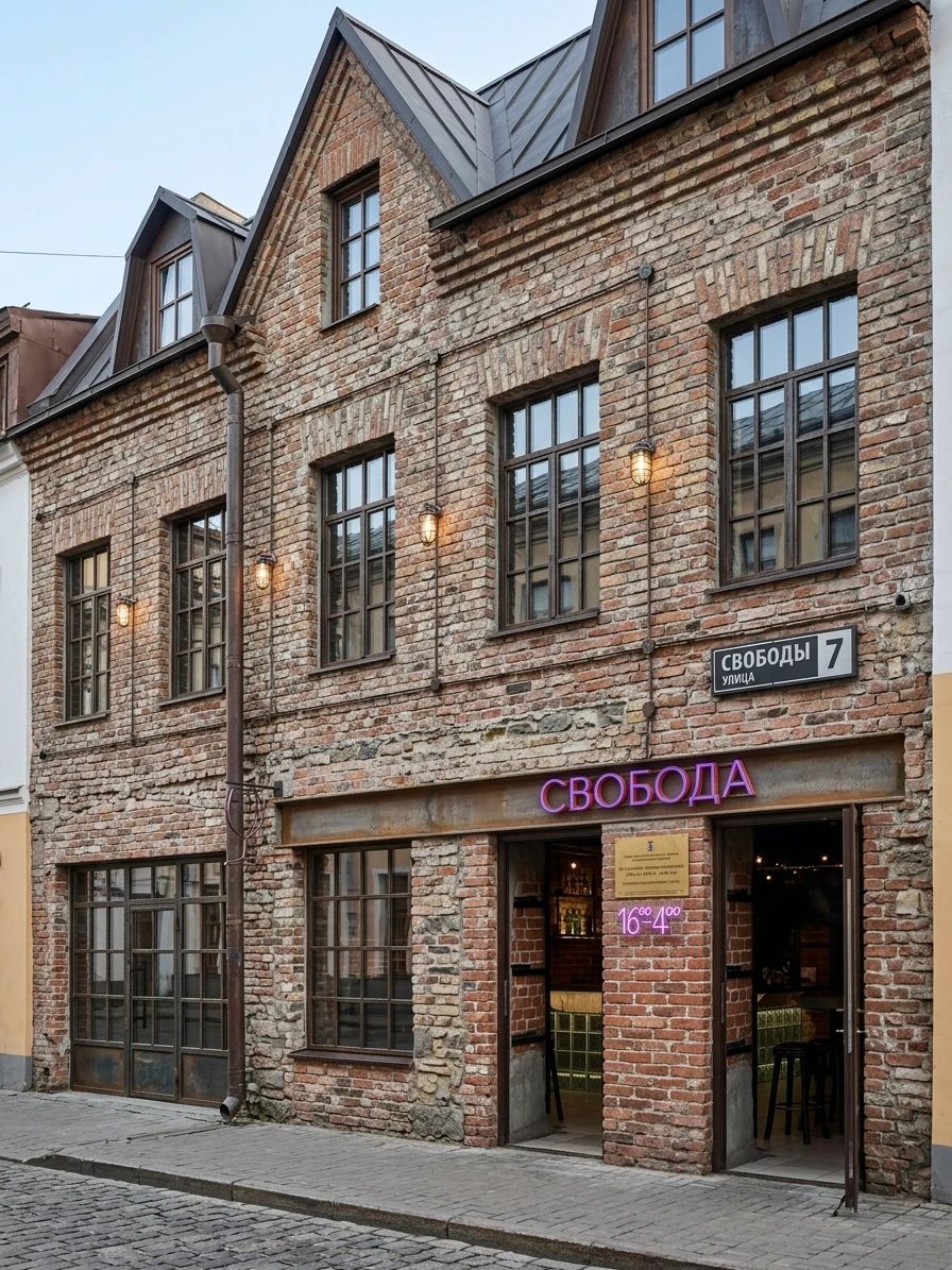 Дизайн фасада в стиле Лофт — фото фасада от нейросети AI Facade