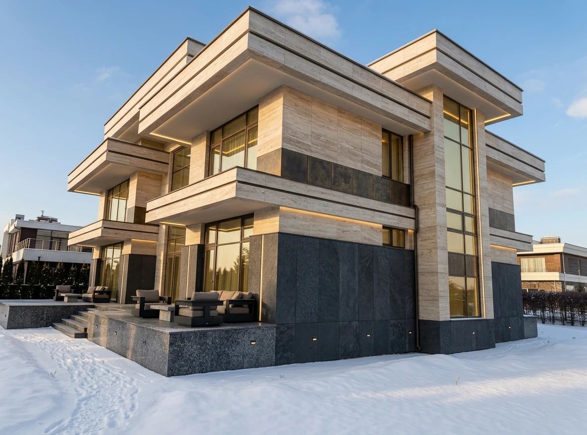 Дизайн фасада в стиле Современный — Фасад от нейросети AI Facade