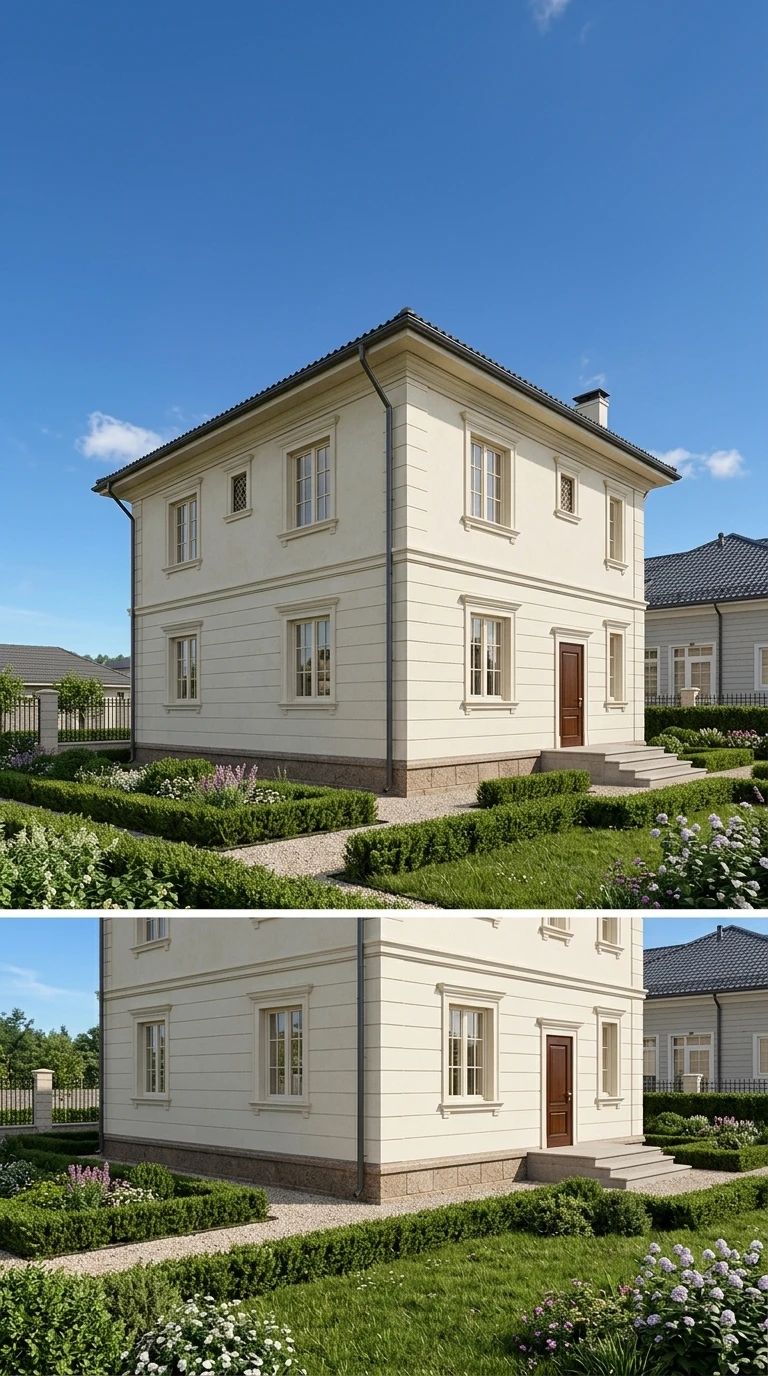 Дизайн фасада в стиле Классический — фото от нейросети AI Facade