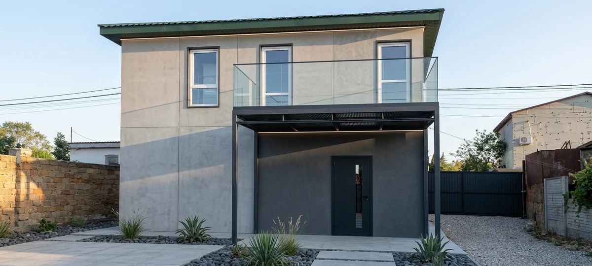 Дизайн фасада в стиле Минимализм — Фасад от нейросети AI Facade