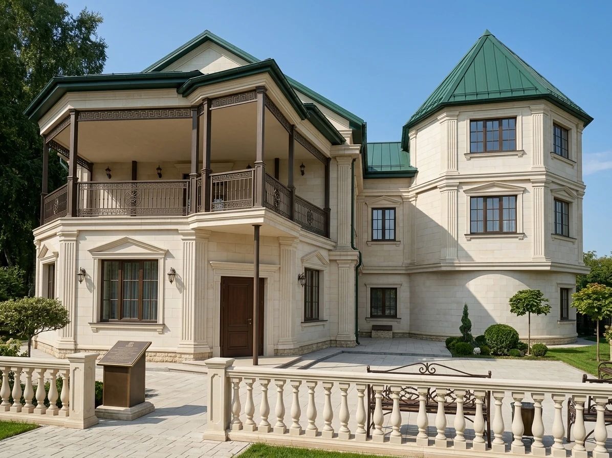 Дизайн фасада в стиле Неоклассика — Фасад от нейросети AI Facade