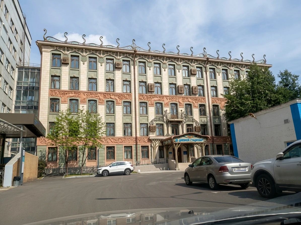 Дизайн фасада в стиле Модерн (ар-нуво) — фото от нейросети AI Facade