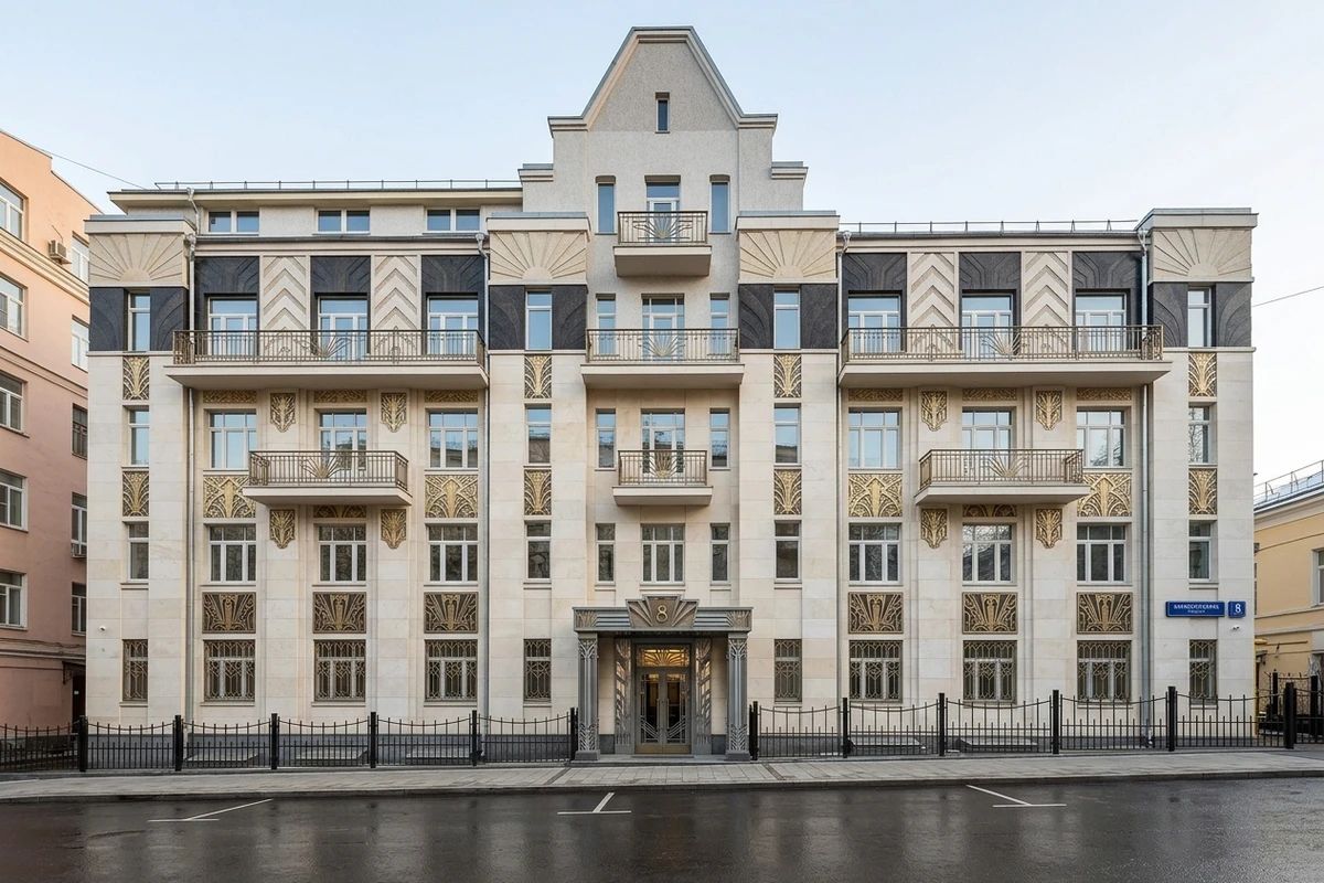 Дизайн фасада в стиле Ар-деко — Фасад от нейросети AI Facade
