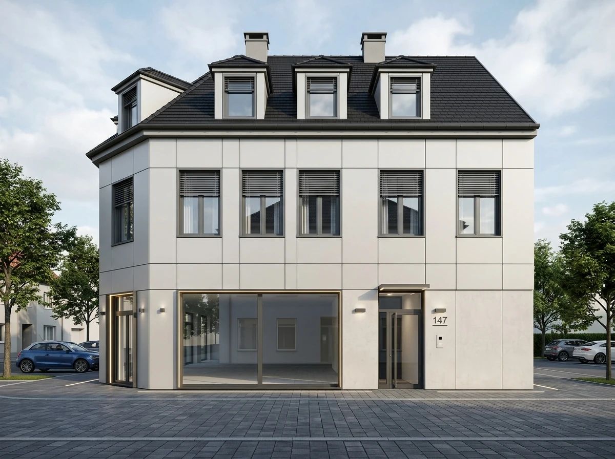 Дизайн фасада в стиле Хай-тек — фото фасада от нейросети AI Facade