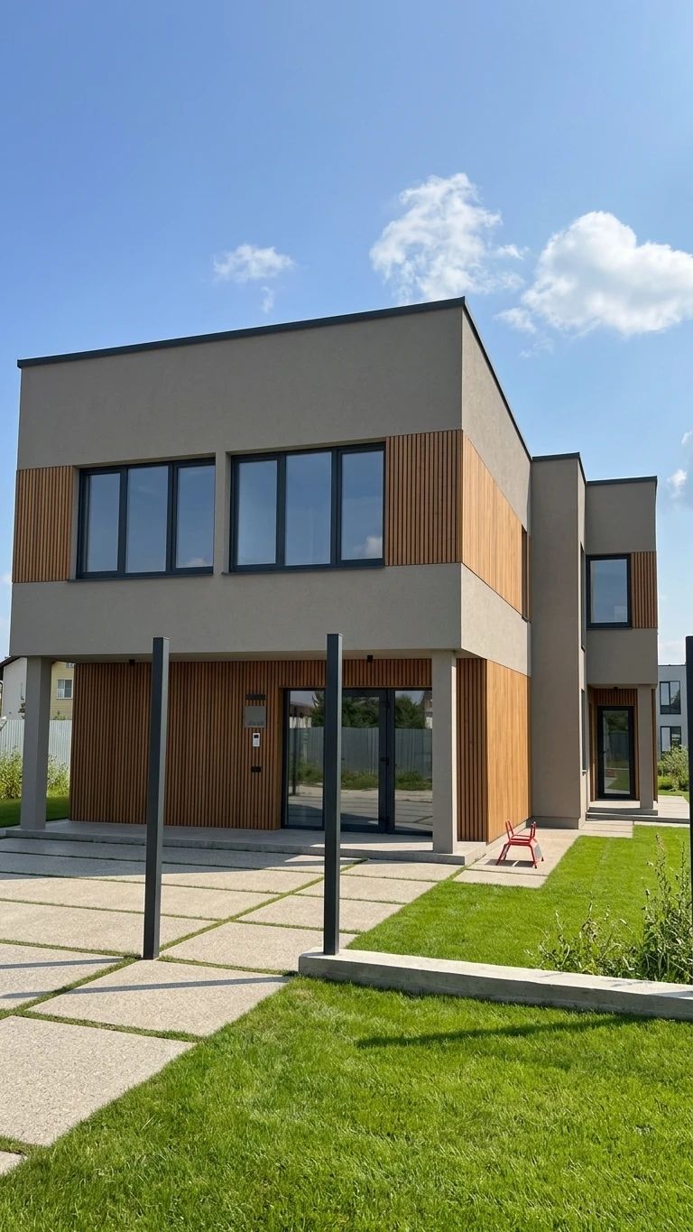 Дизайн фасада в стиле Современный — Фасад от нейросети AI Facade