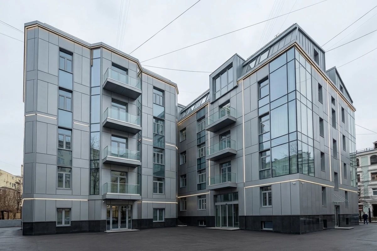 Дизайн фасада в стиле Хай-тек — Фасад от нейросети AI Facade