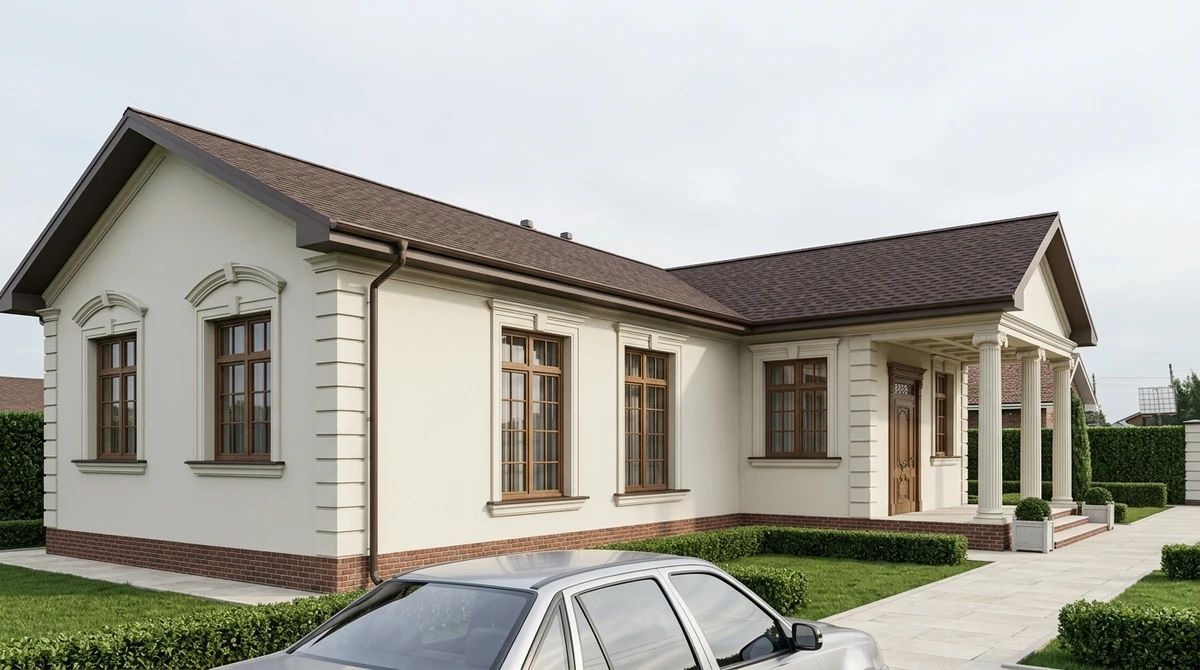Дизайн фасада в стиле Неоклассика — Фасад от нейросети AI Facade