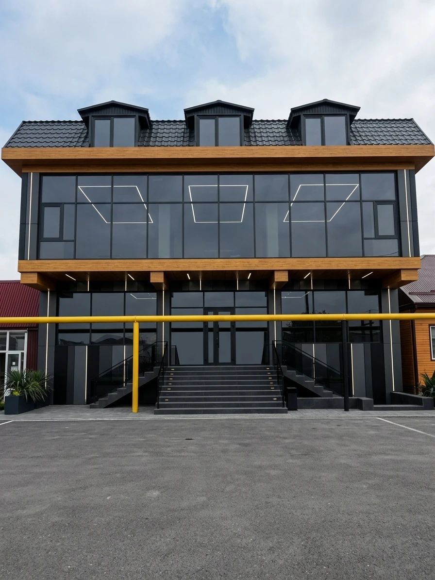 Дизайн фасада в стиле Блэктек — Фасад от нейросети AI Facade