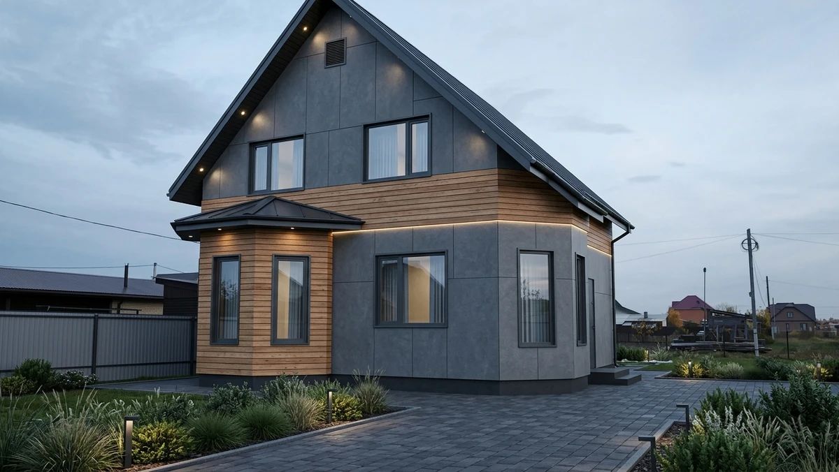 Дизайн фасада в стиле Современный — Фасад от нейросети AI Facade