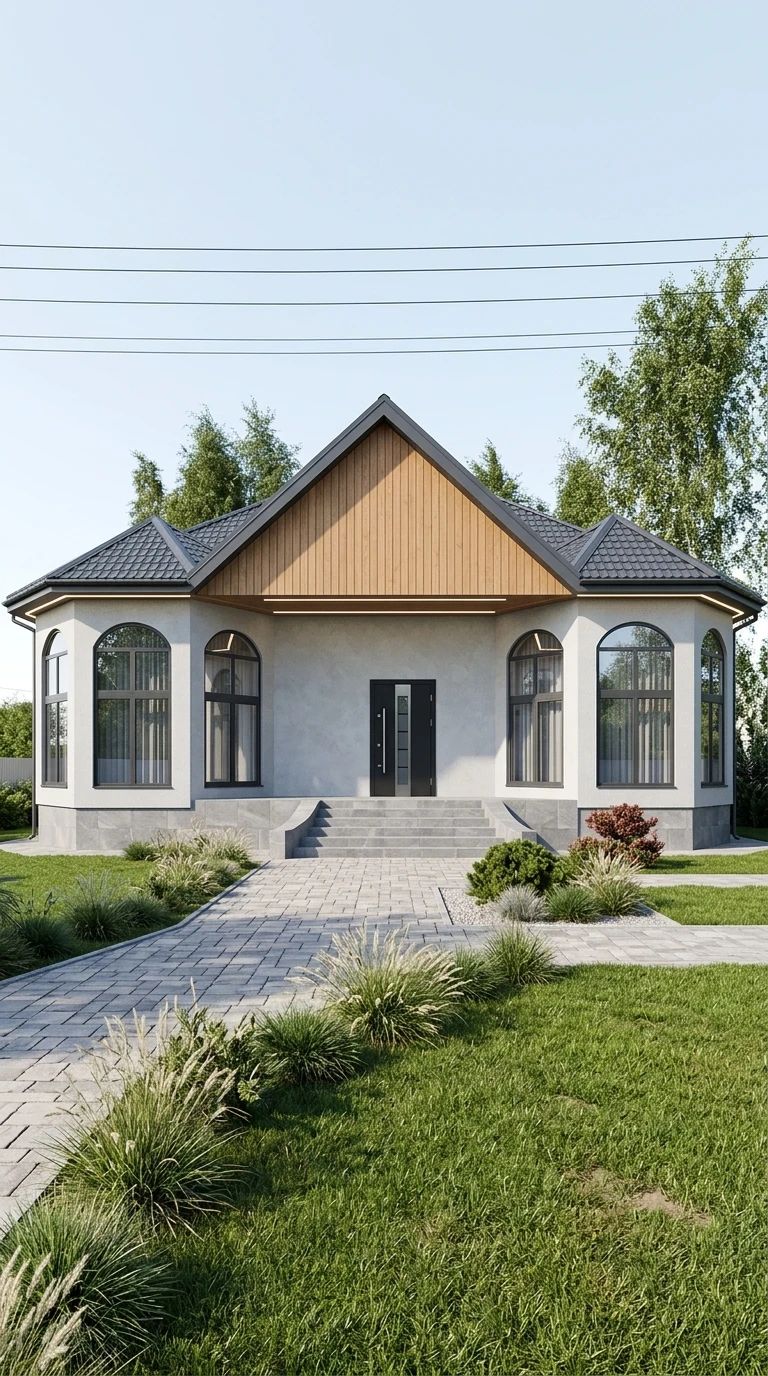 Дизайн фасада в стиле Современный — Фасад от нейросети AI Facade