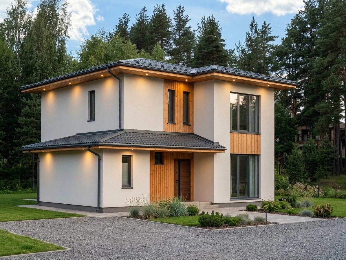 Дизайн фасада в стиле Современный — Фасад от нейросети AI Facade