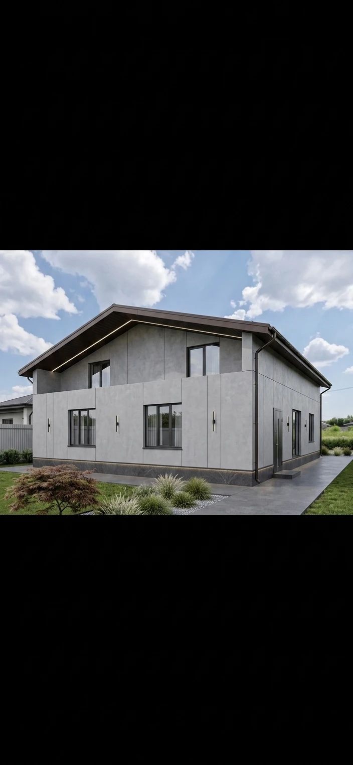Дизайн фасада в стиле Минимализм — Фасад от нейросети AI Facade