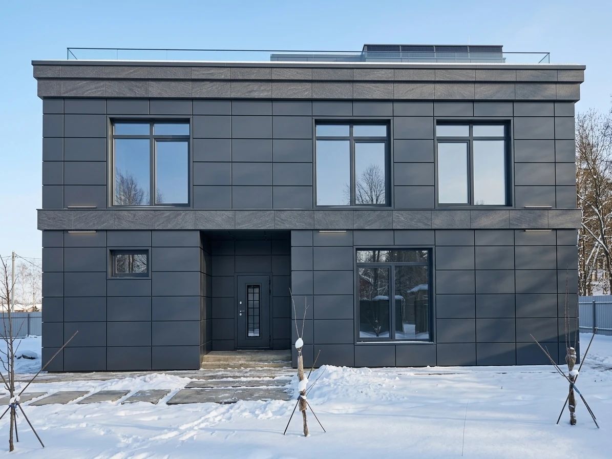Дизайн фасада в стиле Хай-тек — Фасад от нейросети AI Facade