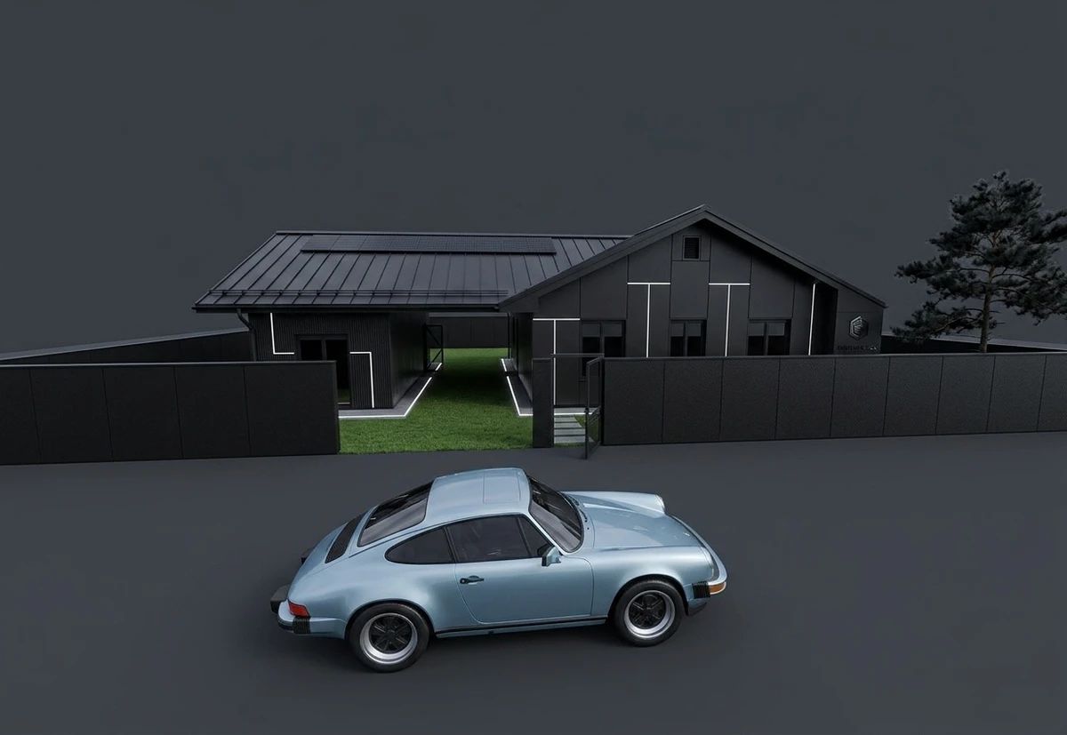 Дизайн фасада в стиле Блэктек — Фасад от нейросети AI Facade