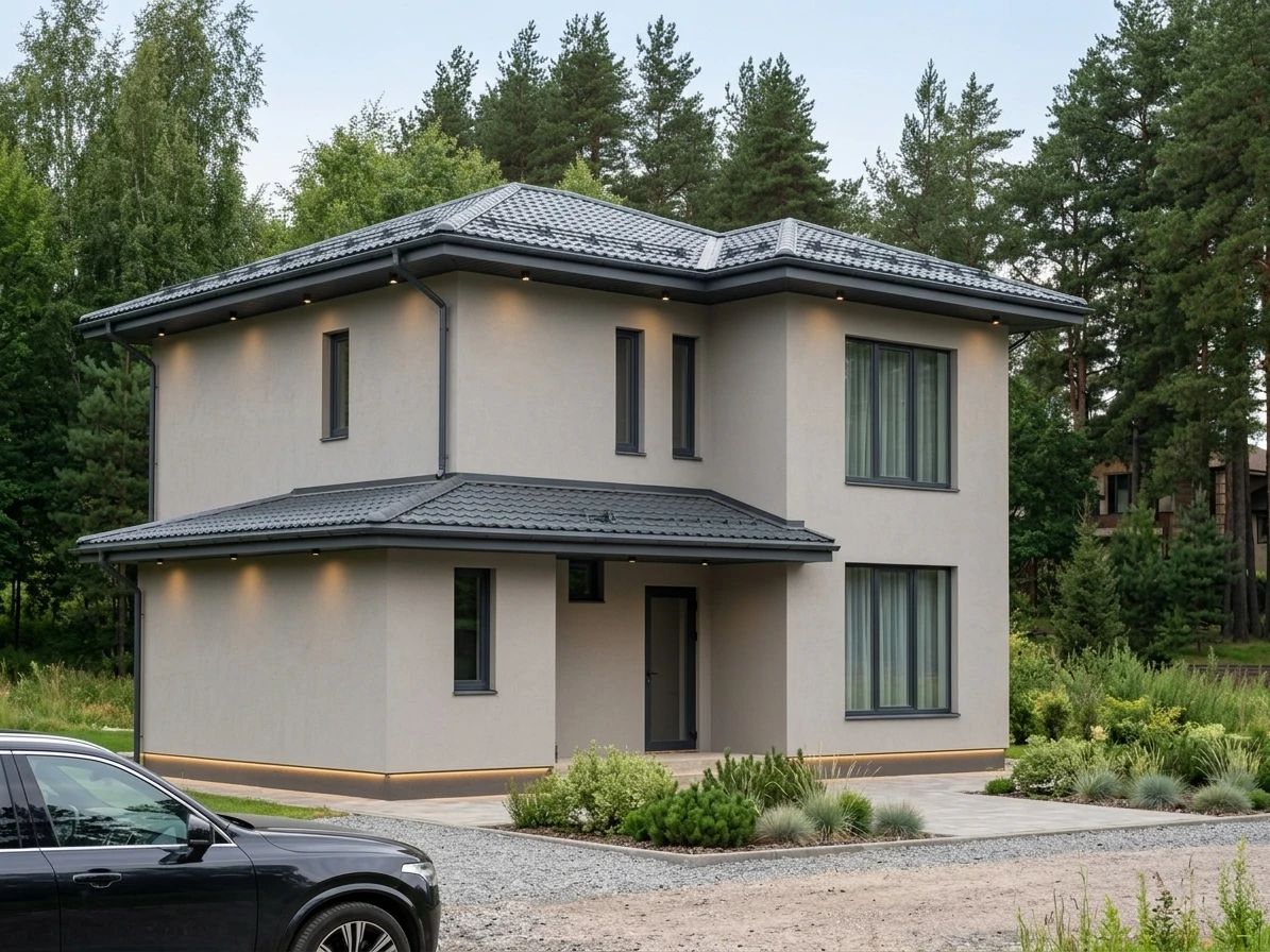 Дизайн фасада в стиле Современный — Фасад от нейросети AI Facade