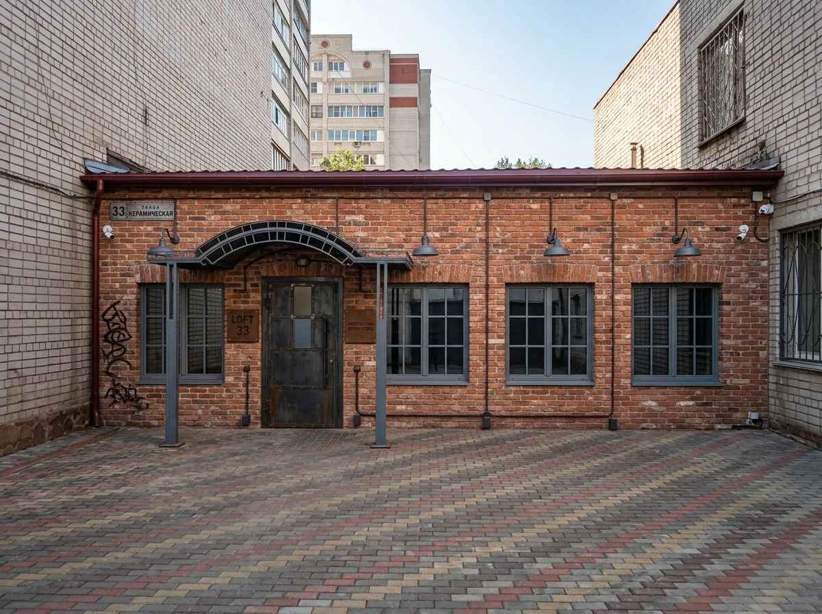 Дизайн фасада в стиле Лофт — фото фасада от нейросети AI Facade