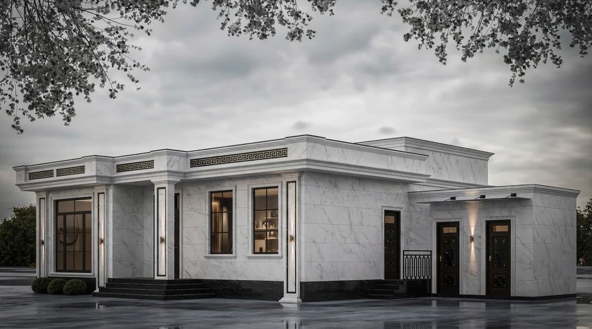 Дизайн фасада в стиле Неоклассика — Фасад от нейросети AI Facade