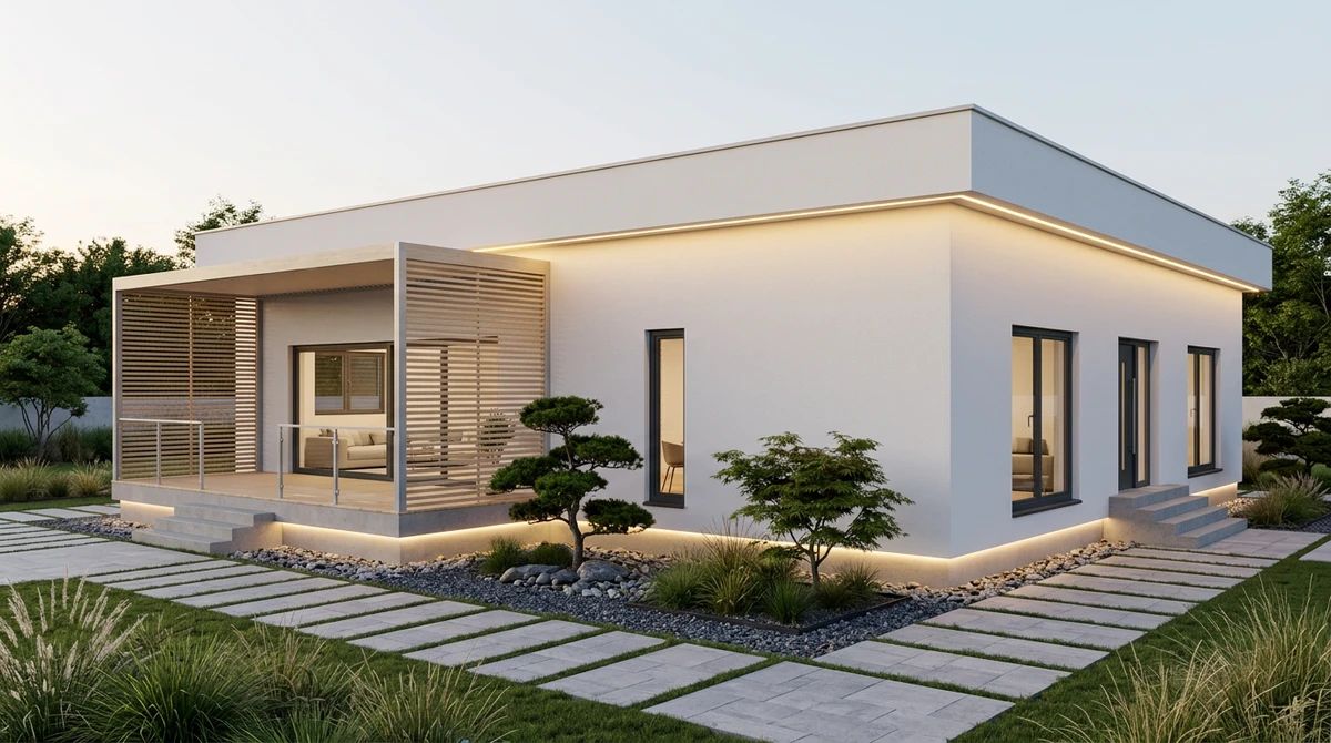 Дизайн фасада в стиле Минимализм — Фасад от нейросети AI Facade