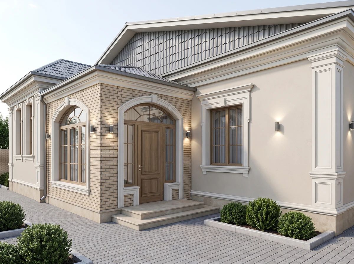 Дизайн фасада в стиле Неоклассика — Фасад от нейросети AI Facade
