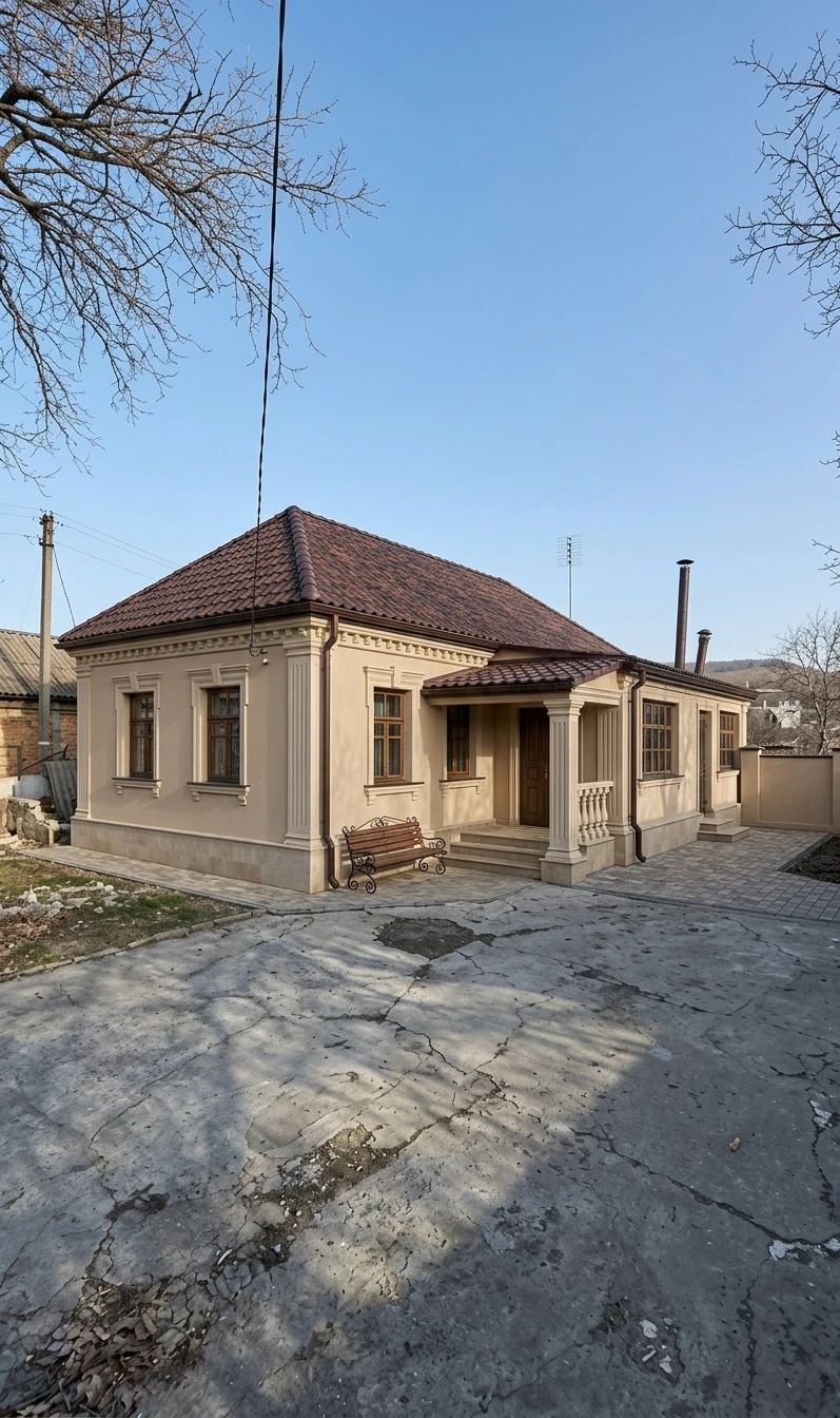 Дизайн фасада в стиле Классический — фото фасада от нейросети AI Facade