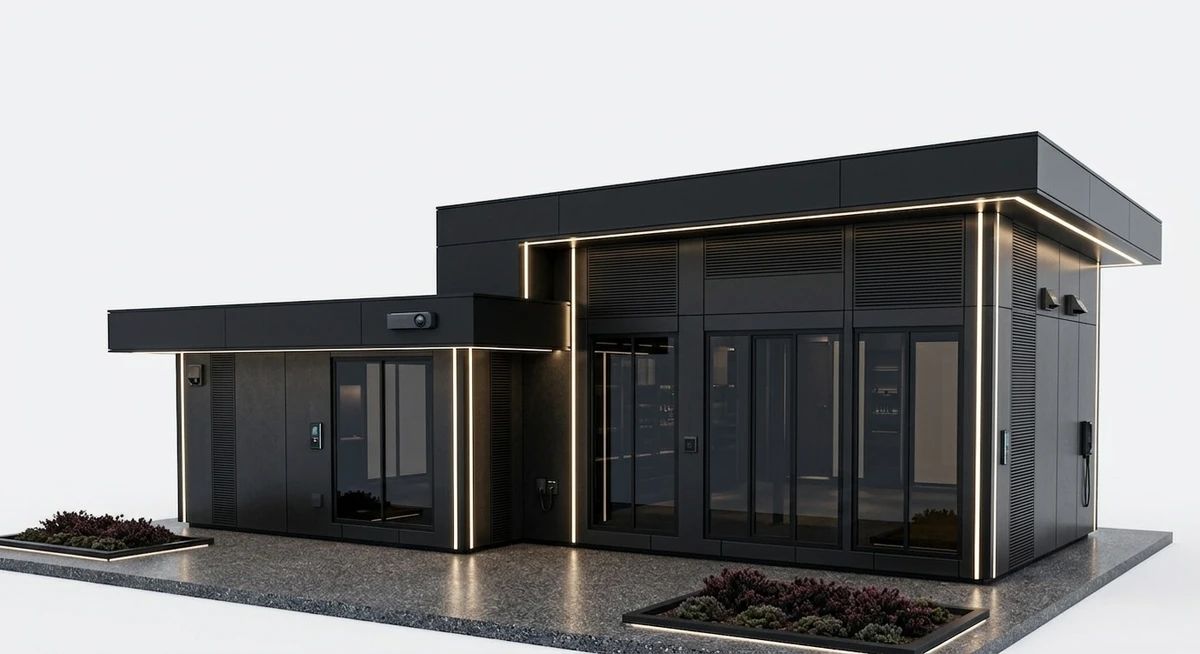 Дизайн фасада в стиле Блэктек — Фасад от нейросети AI Facade